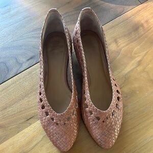 Sezane - Anya Low- Brown Woven Flats- Size 8